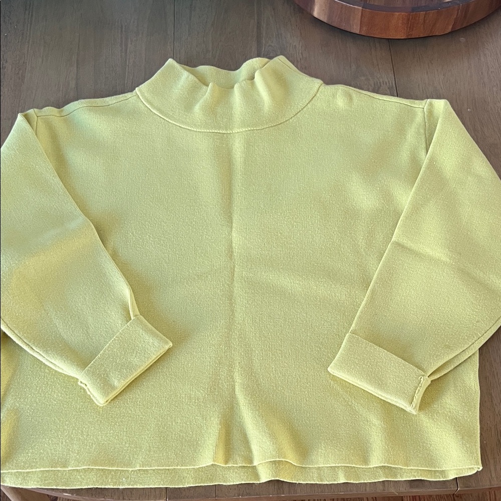 Maeve / Anthropologie, citron colored sweater, small